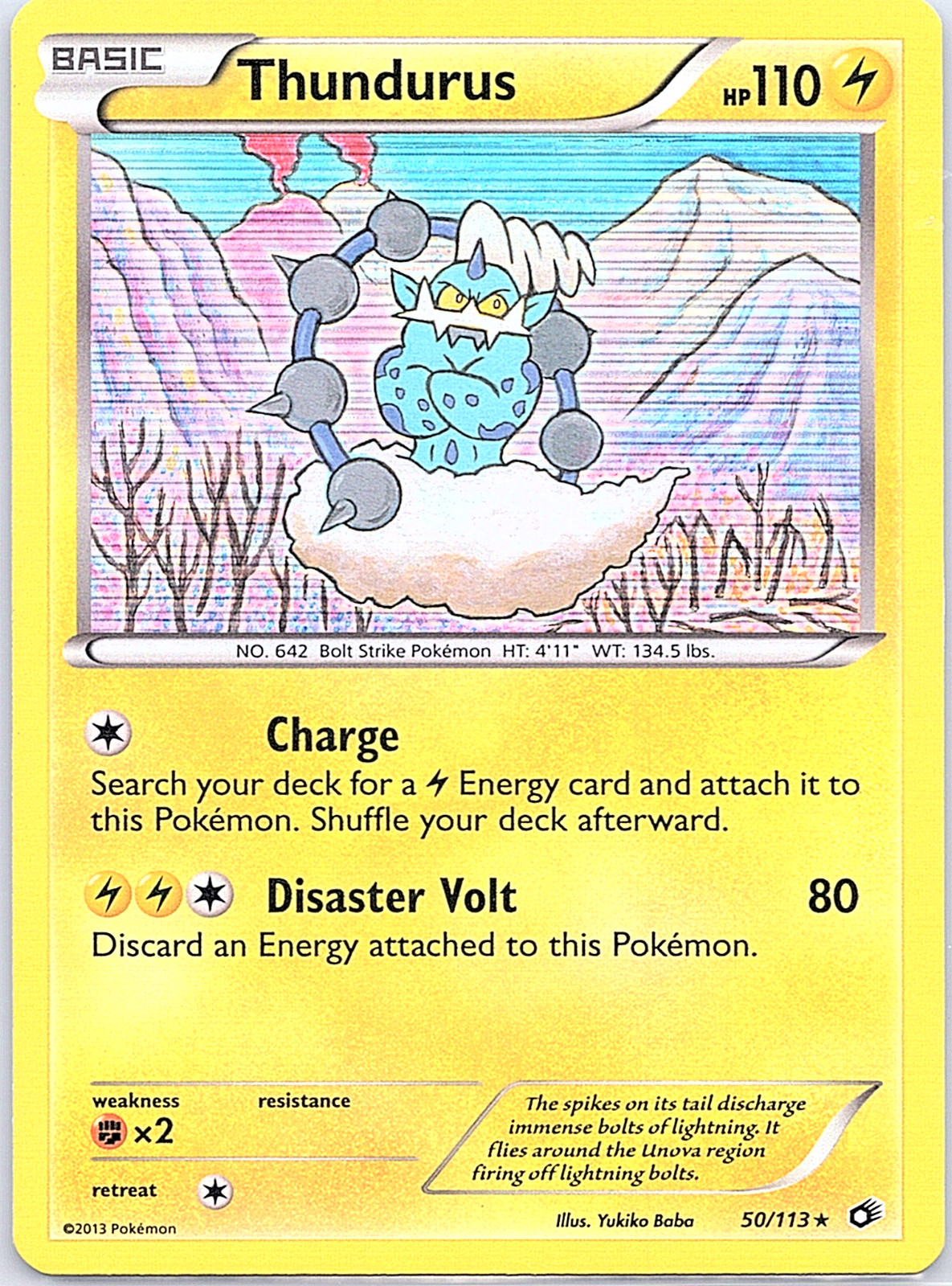 Thundurus 50/113 Legendary Treasures Holo LP