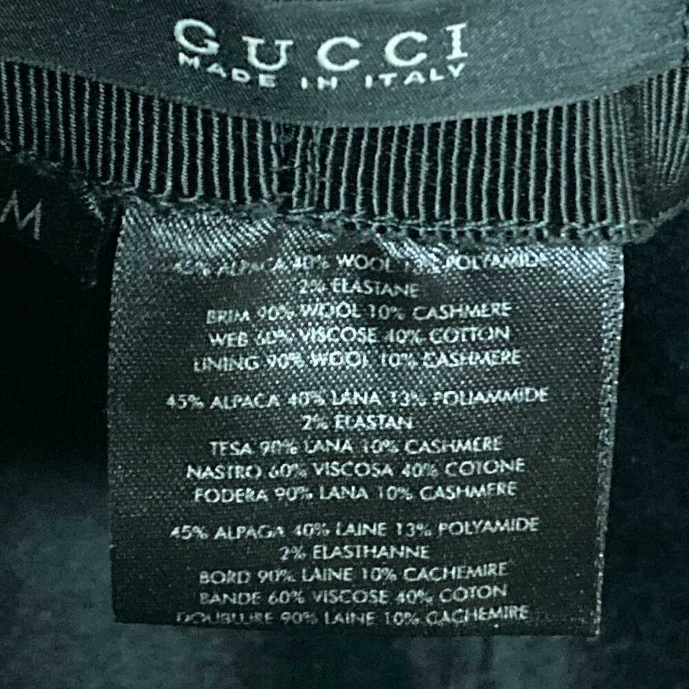 Gucci Bucket Hat herringbone tweed Black Size M Women Authentic thumbnail 12