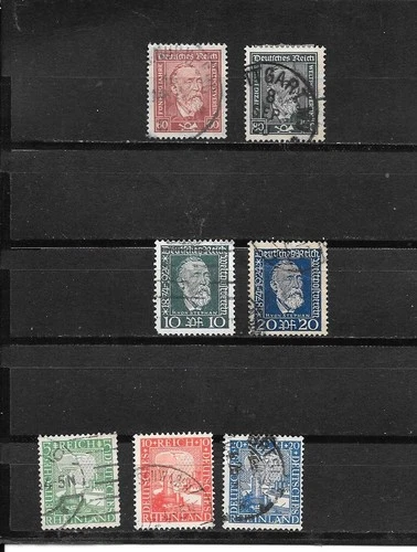 Germany Deutsches Reich 1924/25II- "Freimarken: Stephan/Postverein/Rhein" - used