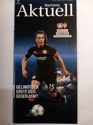 Fussball-Programmheft  Champions League  2016/17  Bayer Leverkusen - AS Monaco