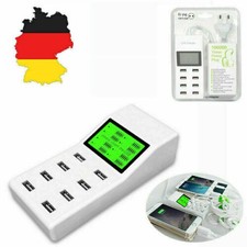 8 Fach LCD Multi USB Port 12V Netzteil Adapter Ladegerät Ladestation Universal