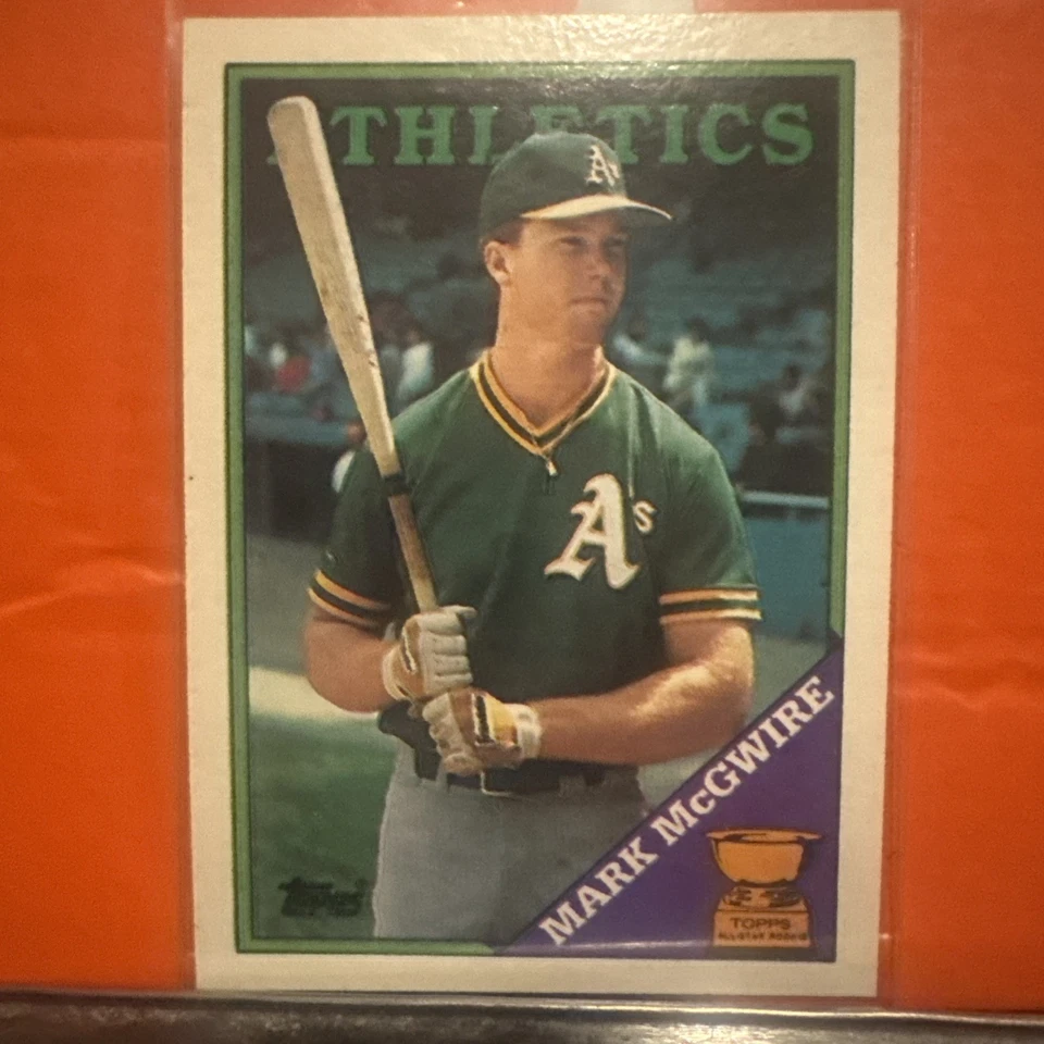 1988 Topps All-Star Rookie #580 Mark McGwire como nuevo múltiples errores muy raro Foto 3 de 4