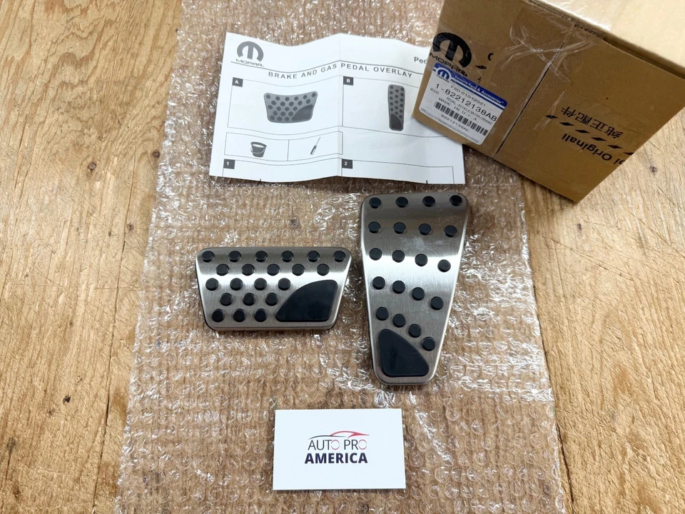 GAS & BRAKE PEDAL 09-2018 Ram 1500 2500 3500 4500 5500 STAINLESS STEEL OEM MOPAR - Image 1 of 3