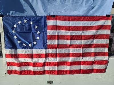 Vintage 13 Star Annin NYL-GLO 100% Nylon USA Embroidered Stars NRA 1995 60''-35''