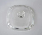 VTG Pyrex Corning Ware A-9-C Square Replacement Lid Only Clear Glass