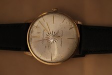 SEIKO Gold Feather 15008 25 Jewels 14K Gold Filled Manual Wind Watch White Dial