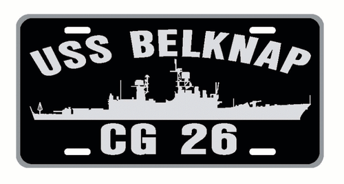 USS BELKNAP CG 26 DLG 26 License Plate U S Navy USN P01 - Picture 2 of 3