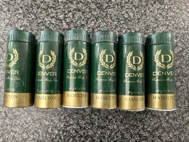 6x Denver Hamilton Premium Body Powder Talc Fragrance Attraction Ponds 20g
