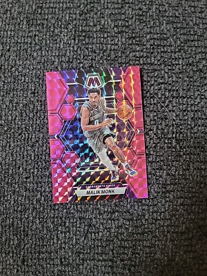 2022-23 Mosaic Basketball Malik Monk #119 Pink Prizm 48/149