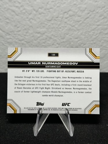 Réfracteur à prisme base UFC chromé 2024 Topps 1 - 200 - COMPLÉTEZ VOTRE SET - PYC - Photo 225/237