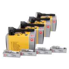 4x NGK Zündspule + 4x Zündkerze für RENAULT CLIO 4 CAPTUR MEGANE SCENIC 1.2 TCe