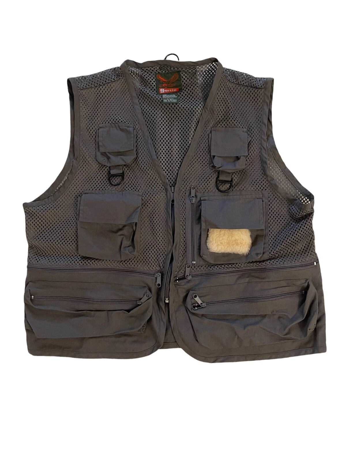 GARCIA Mens L/XL Camo Green Lamb Skin Patch Woven Hunting Fishing Vest
Opens in a new window or tab