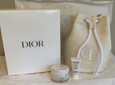  Christian Dior Beauty Pouch Cosmetics Bag W/ Capture Totale Products 