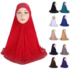 One Piece Amira Hijab Scarf Pull On Headscarf Ready Made Instant Shawl Khimar