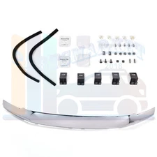 For 2017-on Ford F-250 Super Duty Chrome Bug Deflectors Hood Shields