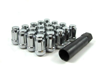 20 Pc Set Spline Tuner Lug Nuts 1/2'' Chrome Ford Mustang Explorer