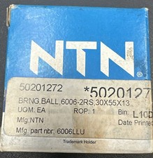 NTN 6006 LLU Radial/Deep Groove Ball Bearing, RUBBER SEALED 6006 2RS 30x55x13mm