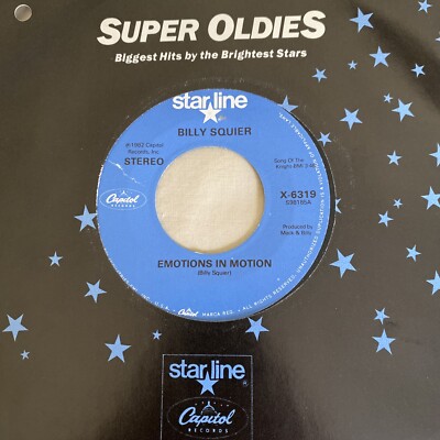 Billy Squier 45 Emotions in Motion / In the Dark NEW reissue unplayed vinyl