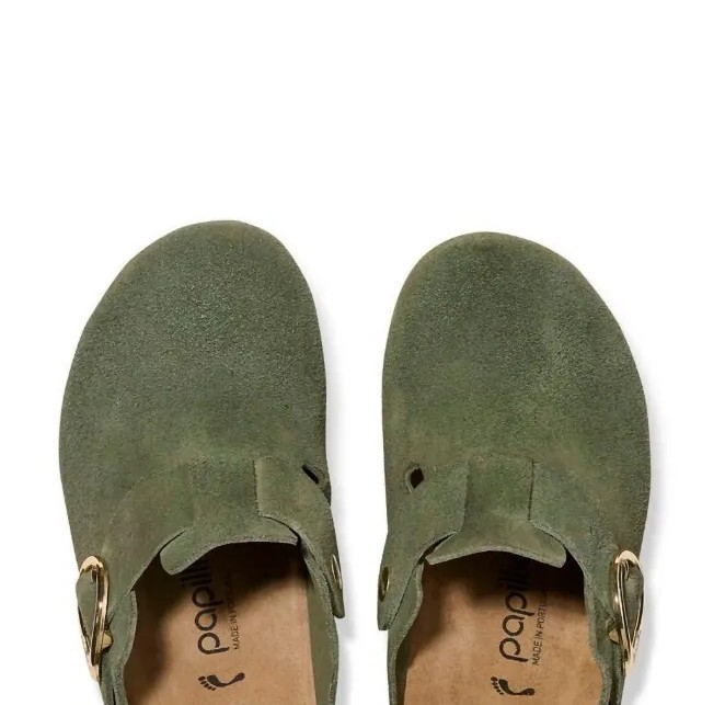 Birkenstock Papillio Fanny Ring Buckle Wedge Thyme Green Birkenstock Papillio Fanny Ring Buckle Wedge Thyme Green