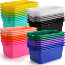 36 Pcs Colorful Book Bins for Classroom Home Organization Storage Tubs