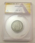 ANACS AG3 1899-S Barber Quarter Scarce Date Nice Coin
