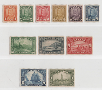 1928-1929 Canada #'s 149-159 King George V Scroll Complete Set of