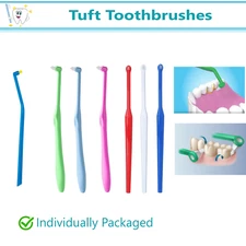 Dental Compact Tuft Toothbrush - Braces & Hard to Reach Areas, Assorted, 5/ Pk