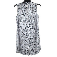 Cabi Women's V-Neck Button-Down Shirt Dress Medium