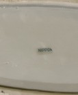 Vintage Nippon Hand Painted Oval Serving Dish Flowers With Cobalt Blue And Gold  — photo 8