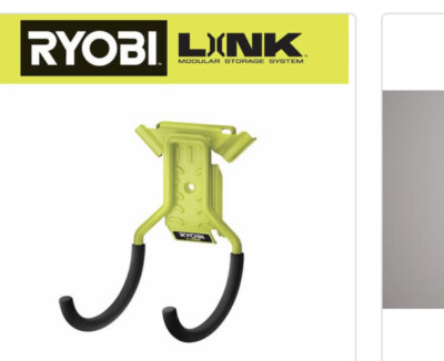 5 X RYOBI LINK Utility Hook Wall Mount Steel Modular Storage System STM805 Green