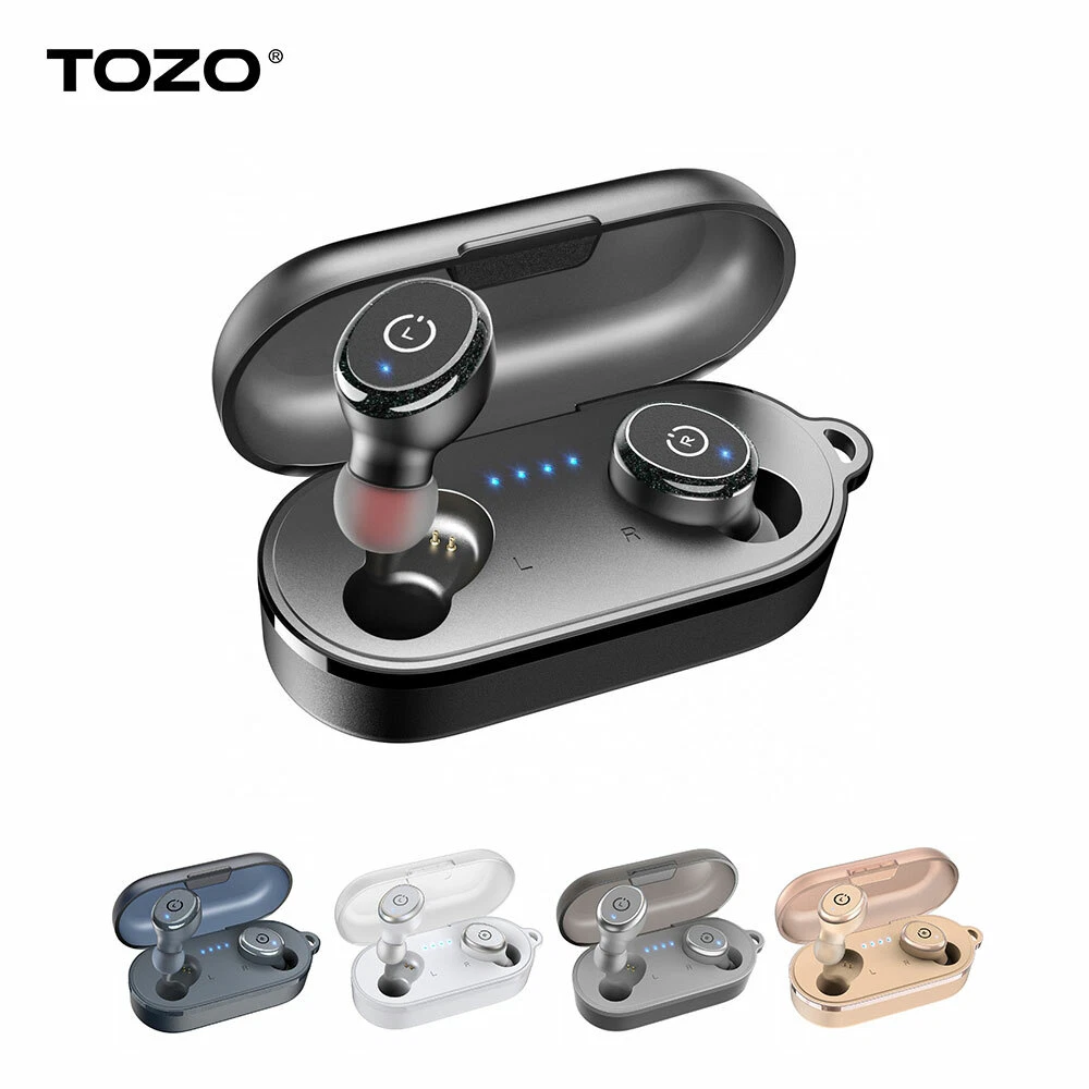 TOZO T10 Bluetooth Wireless Earbuds Stereo Deep Bass Headphones Waterproof  IPX8