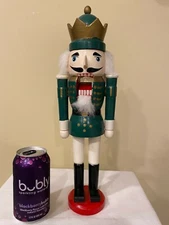 VINTAGE Wood Nutcracker 15" 