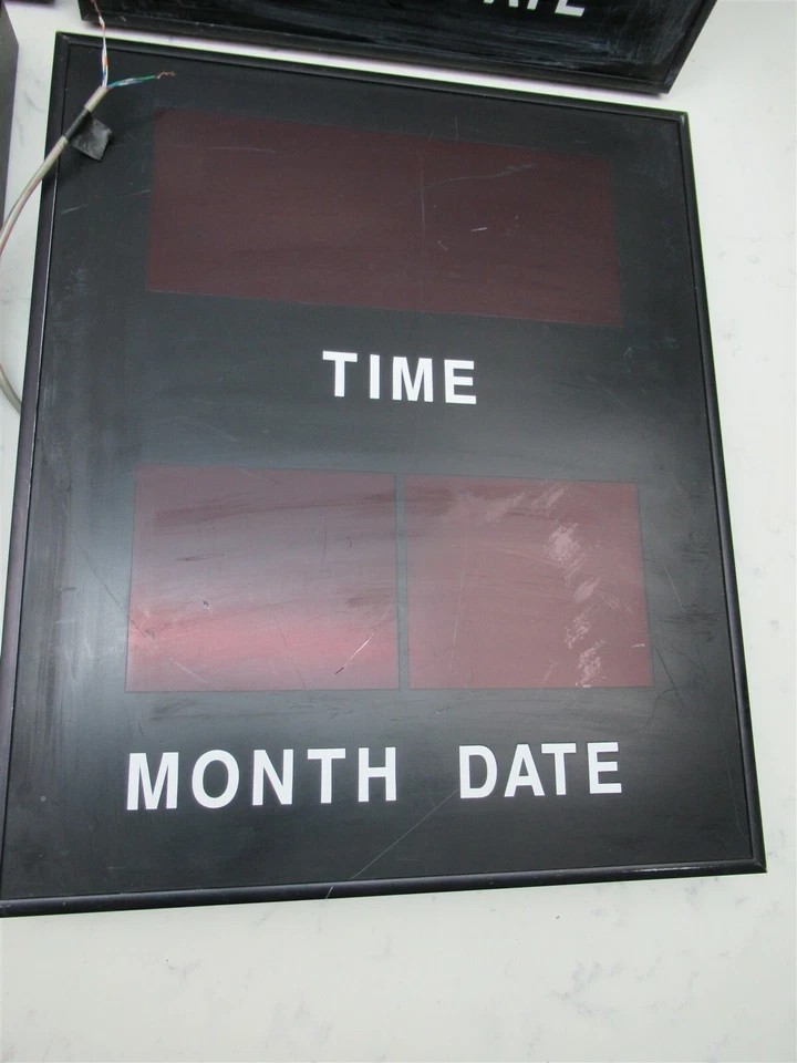Lot of 4 Time Month Date Wall Hanging LED Display Signs 18" x 15" Wall Mount - Image 4 of 4