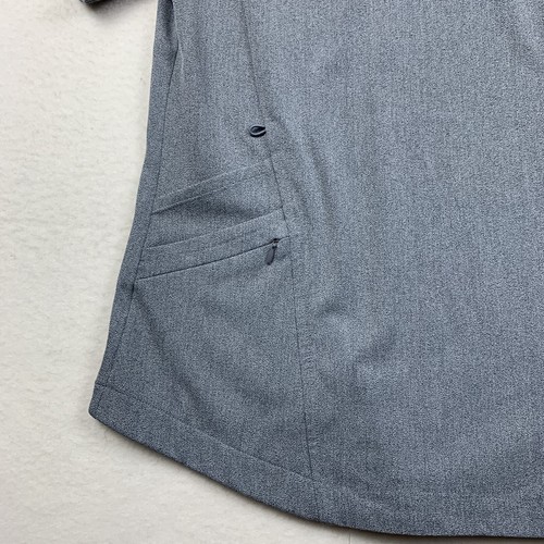Cuddl Duds Climate Right Scrub Top Womens XL Medical Dental Uniform Gray - Picture 2 of 8