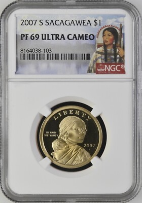 2007 S Sacagawea $1 NGC PF 69 Ultra Cameo (Portrait Label) | eBay