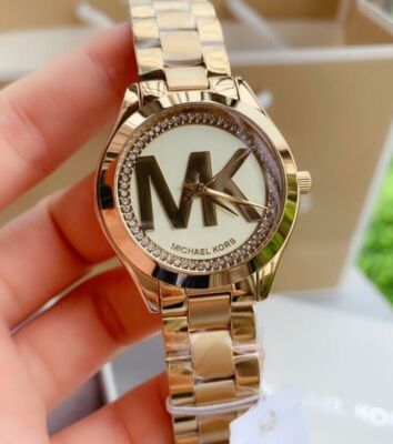☆mk☆ Michael Kors MK3477 Mini Slim Runway Gold Stainless Steel Women's