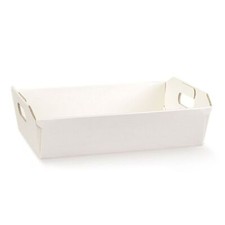 FIBRA BIANCO 40x30x12 cm Cesto VASSOIO per BOMBONIERA 15BM