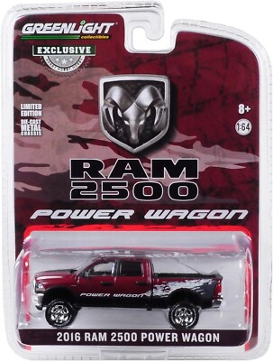 1:64 GreenLight HOBBY 2016 Dodge 2500 Ram Power Wagon, Red Pearl