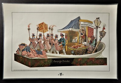 St Louis Veiled Prophet Parade Float Design Berninghaus watercolor repro VP 1979