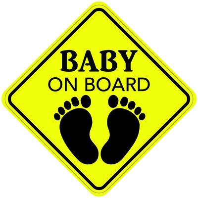 BABY ON BOARD Magnet 5''x5'' Made in the USA Buy 2, Get 3rd FREE