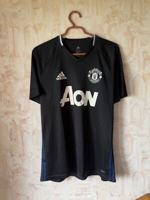 adidas Manchester United ブラックシャツ MEN'S ADIDAS MANCHESTER UNITED 2016 TRAINING FOOTBALL SOCCER SHIRT