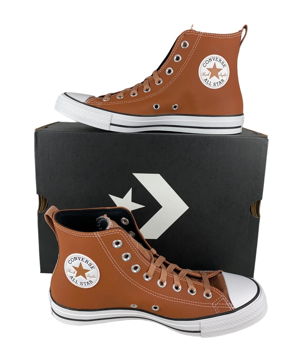 NEW Converse Chuck Taylor All Star Hi Tectuff Leather Orange Shoes