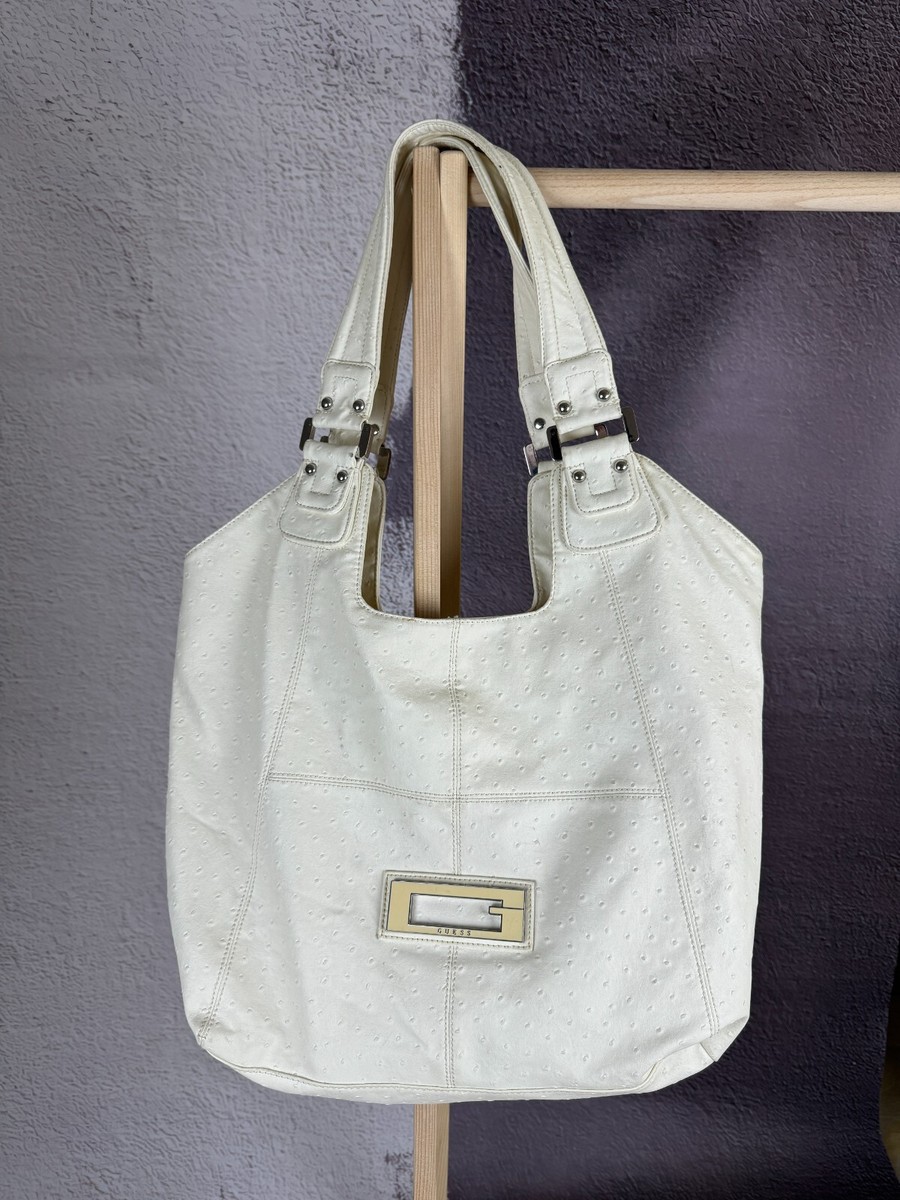 バッグ archive Y2K leather hand bag white studs White Leather Y2K Bag – Aesthetic Shoulder and Tote Bag