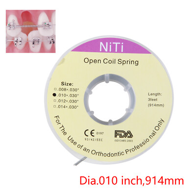 1 Roll Dental Ortho Niti Open Coil Spring Spool Dia.010 *030 '' inch 914mm SA