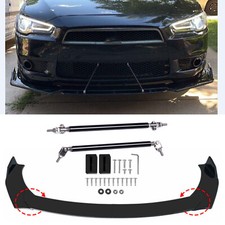 For Mitsubishi Lancer Front Bumper Lip Splitter Spoiler Body Kit Strut Rods For Mitsubishi Lancer Front Bumper Lip Splitter Spoiler Body Kit Strut Rods