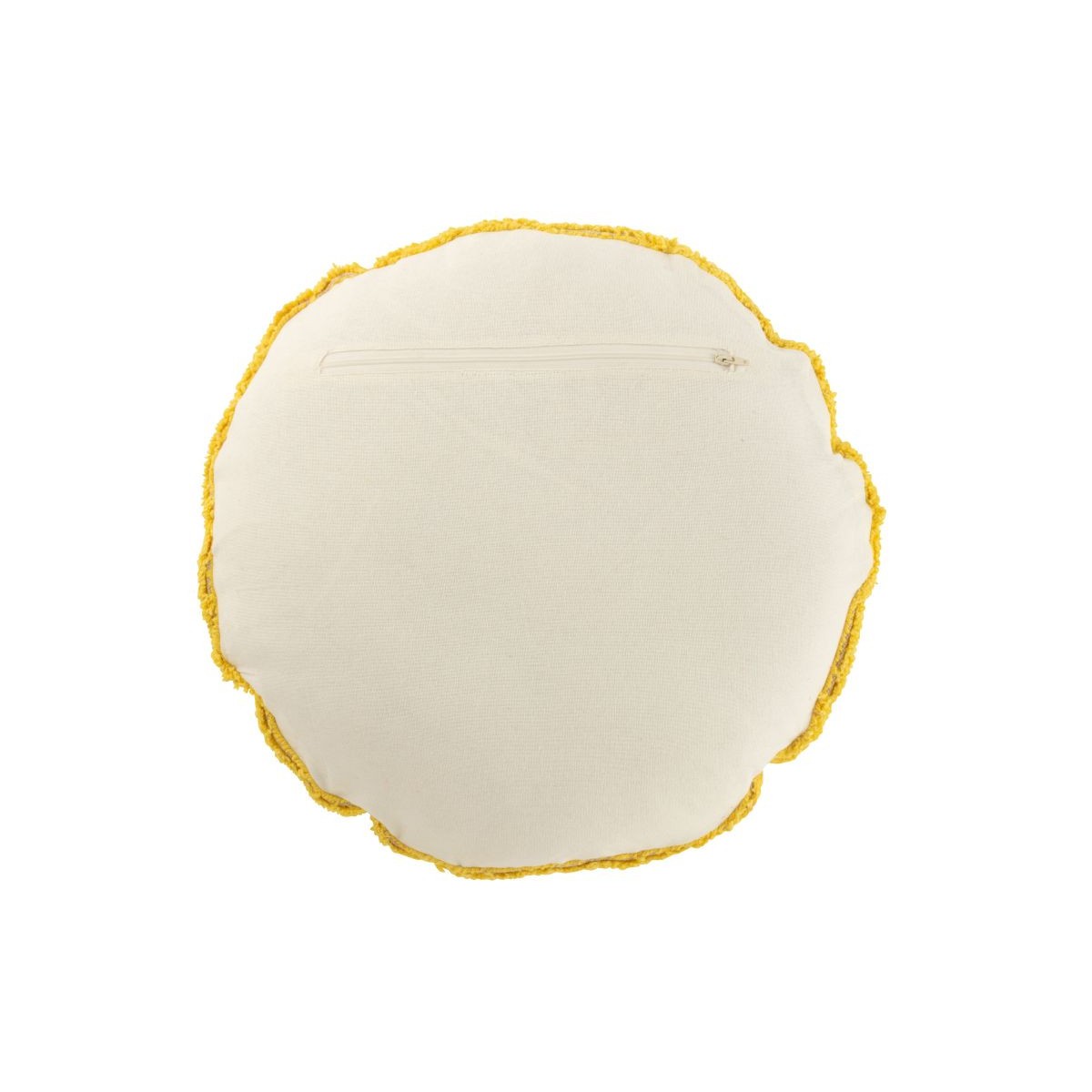 Coussin tufté Smiley Polly 45cm jaune idée cadeau crémaillère