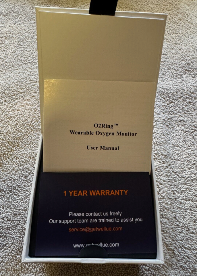 Wellue O2 Ring Rechargeable Wearable 0xygen Monitor Ring & Heart Rate ...