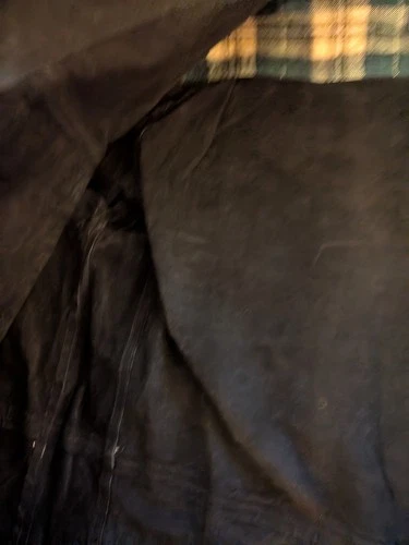 Vintage KS Leather Jacket Mens Large Cowboy Western Grunge Button Up Clean! image 12