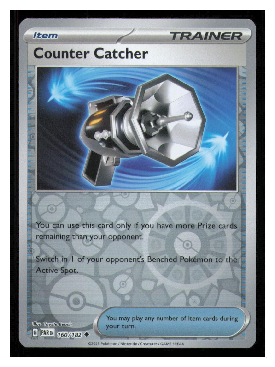 🎴 Counter Catcher 160/182 Reverse Holo Paradox Rift Pokemon NM
