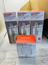 SwitchBot Blind Tilt 3-Pack & Hub 2 – All-in-One Smart Motorized Blinds Kit